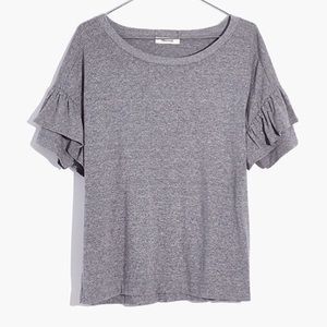 Madewell Tops - Madewell Ruffle-Sleeve Tee size extra small Madewell Tops - Madewell Ruffle-Sleeve Tee size extra small